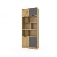 Шафа-пенал Metkas Home RIO 1940х800х335 мм антрацит/дуб артізан