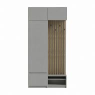 Прихожая Space 1200х2304х419 мм правый 2304х1200х419 мм серая шиншилла Прихожая Space 1200х2304х419 мм правый 2304х1200х419 мм серая шиншилла