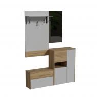 Прихожая с зеркалом Narine 1600х2290х350 мм левый 2290х1600х350 мм дуб крафт золотой