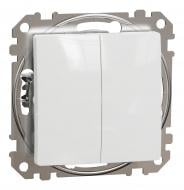 Вимикач кнопковий двоклавішний Schneider Electric Sedna Design білий SDD111118