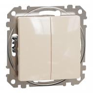 Вимикач пластик двоклавішний Schneider Electric Sedna Design бежевий SDD112118