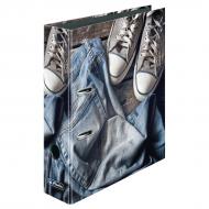 Папка-регистратор Jeans Shoes Кеды А4 8 см 50030965 Herlitz