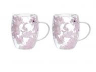 Набір чашок Vittora Квітковий спокій з подвійним дном 2 шт, 320 мл