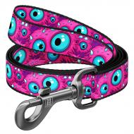 Поводок Waudog Nylon рисунок "Глаз монстра" М Ш20 мм Д300 см