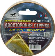 Стрічка Mustang двостороння для паро-гідробар'єру прозора 30 мм x 15 м