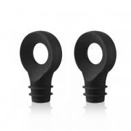 Пробка для винної пляшки BOTTLE STOPPER BLACK 2 шт. Vacu Vin