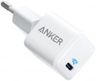 Мережевий зарядний пристрій Anker PowerPort III Nano 20 W USB-C білий A2633G22