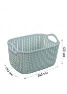 Корзина для хранения Stars Plast 94259/сір серый LACE 120x170x245 мм