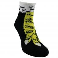 Носки женские Premier Socks пушистые с желтыми лапами р.36-40 черный