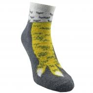 Носки женские Premier Socks пушистые с желтыми лапами р.36-40 серый