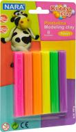 Пластилин 6 неоновых цветов NARA