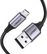 Кабель UGREEN US290 USB - MICRO USB Aluminum Braid 1 м черный (60146) Кабель UGREEN US290 USB - MICRO USB Aluminum Braid 1 м черный (60146)