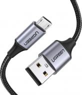 Кабель UGREEN USB - Micro USB Cable Aluminum Braid 5V2.4A 2 м black (60148)