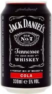 Слабоалкогольний напій Jack Daniel's Cola 5 % ж/б (5099873003220) 0,33 л