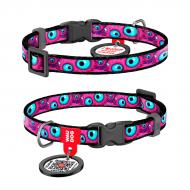 Ошейник Waudog Nylon рисунок "Глаз монстра" пластиковый фастекс XS Ш10 мм Д20-30 см (278-4049)