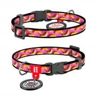 Нашийник Waudog Nylon малюнок "Банани на рожевому" пластиковий фастекс XS Ш10 мм Д20-30 см (278-4055)