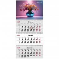 Календарь настенный квартальный Axent 3 пружины Magic Flowers 3 2027