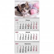 Календарь настенный квартальный Axent 3 пружины Cats 1 2027