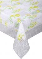 Скатерть Нарцисс с кантом 136x180 см серый с желтым La Nuit