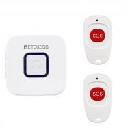 Бездротова система виклику медперсоналу з 2-ма кнопками RETEKESS TH101-2 до 150 метрів, біла (03131)
