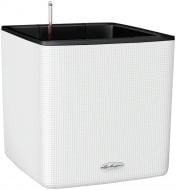 Вазон пластиковий Lechuza Cube Color LS 35 квадратний 40,4 л (13480) білий