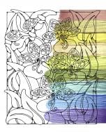 Набор для росписи по номерам Riviera Blanca Витраж. Орхидеи RB-0594