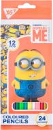 Олівці кольорові Minions 12/24 кольорів YES