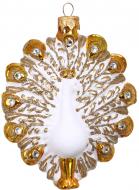 Ялинкова іграшка формова павич білий Ф-938