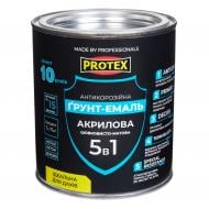 Ґрунт-емаль Protex 5в1 акрилова антикорозійна RAL 7016 антрацитовий сірий шовковистий мат 0,7 кг