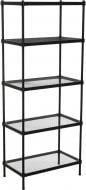 Стеллаж 1500x608x358 мм PROзапас Проволочные черный металл полки 5 шт. крашенный Стеллаж 1500x608x358 мм PROзапас Проволочные черный металл полки 5 шт. крашенный