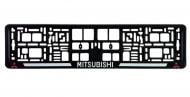 Рамка под номерной знак Poputchik с буквами Mitsubishi