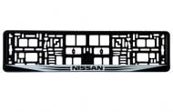 Рамка под номерной знак Poputchik с буквами Nissan