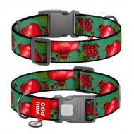 Нашийник Waudog Nylon малюнок "Гранати" пластиковий фастекс XXL Ш35 мм Д46-70 см