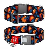 Нашийник Waudog Nylon малюнок "Апельсини" пластиковий фастекс XXL Ш35 мм Д46-70 см