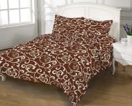 Комплект постельного белья полуторный 40-0456 GOLD USA коричневый Zastelli