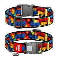 Ошейник Waudog Nylon рисунок "Блоки" пластиковый фастекс XXL Ш35 мм Д46-70 см Ошейник Waudog Nylon рисунок "Блоки" пластиковый фастекс XXL Ш35 мм Д46-70 см