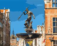 Картина по номерам Фонтан Нептуна. Гданск BS53435 40x50 см Brushme