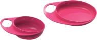 Тарелка Nuvita глубокая и мелкая 2 шт розовая (NV8461Pink)