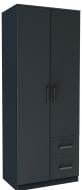 Шкаф Симпл 2д2ш 2050х800х520 мм графит / графит