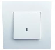 Выключатель одноклавишный одноклавишный Efapel Quadro с подсветкой белый 4601212 SBR