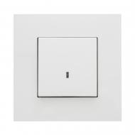 Выключатель одноклавишный Efapel Quadro с подсветкой белый 4601212 SBR