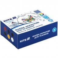 Набор акриловых красок для ткани Creative 6 цветов x 20 мл KITE