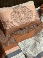 Комплект постельного белья полуторный 1210 коричневый Zastelli