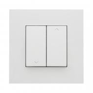 Выключатель для жалюзи двухклавишный Efapel Quadro без подсветки белый 4628112 SBR