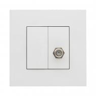 Розетка TV кінцева Efapel Quadro IP20 білий 4697912 SBR