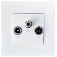 Розетка TV+R/SAT оконечная Efapel Quadro без крышки белый 4654312 SBR