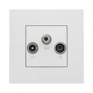 Розетка TV+R/SAT оконечная Efapel Quadro IP20 белый 4654312 SBR