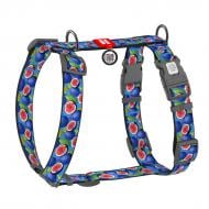 Шлейка анатомическая Waudog Nylon рисунок "Инжир" XL Ш35 мм A 60-100 см B 70-100 см