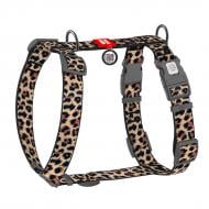 Шлейка анатомическая Waudog Nylon рисунок "Леопард" XL Ш35 мм A 60-100 см B 70-100 см