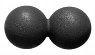 Масажний м'яч EasyFit Tpr 6х12 см подвійний чорний (ef-md12-bk)